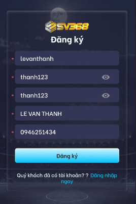Bảng hướng dẫn đăng ký tại OKE39